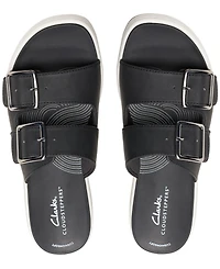 Clarks Women's Drift Buckle Slip-On Slide Wedge Sandals