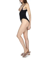 MeMoi Women's Braless Sculpted Shapewear Bodysuit with Brief