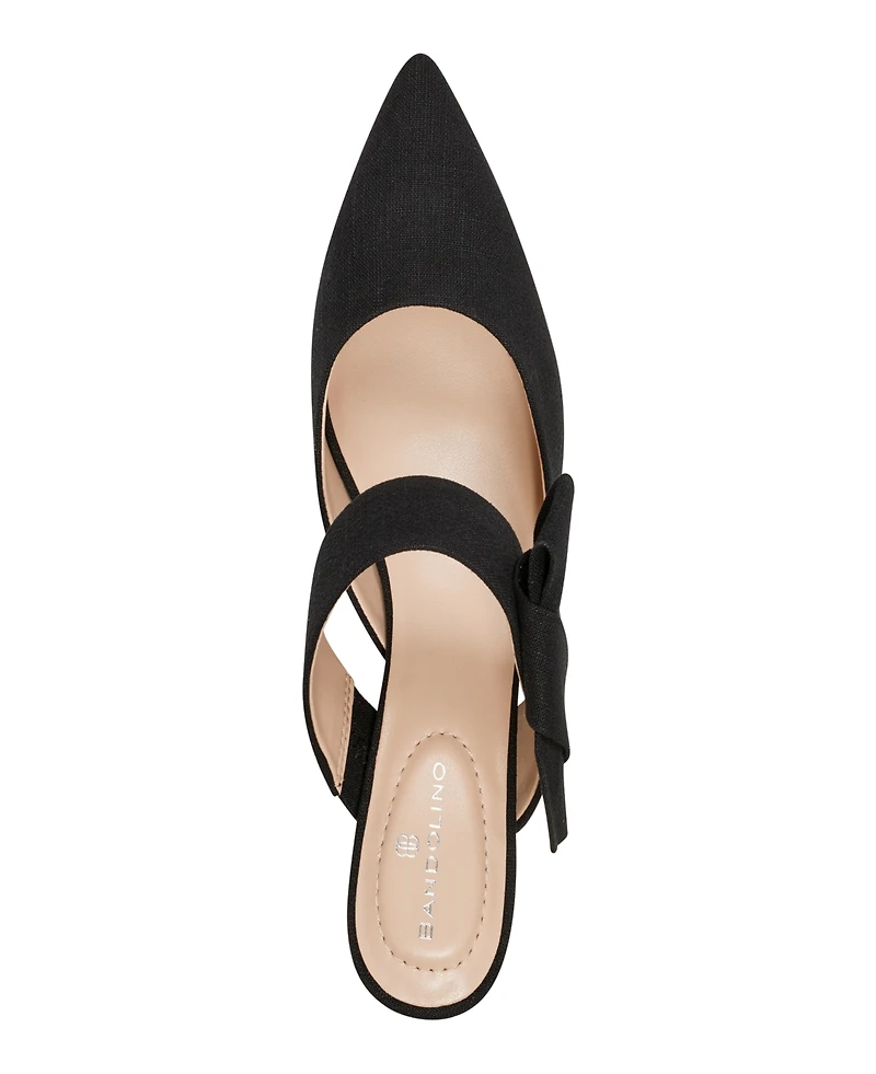 Bandolino Women's Millie Pointed Toe Kitten Heel Mules