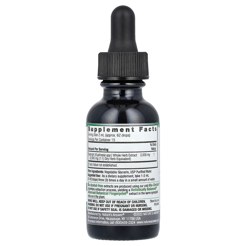 Nature's Answer Eyebright Herb Fluid Extract Alcohol-Free 2 000 mg - 1 fl oz (30 ml)