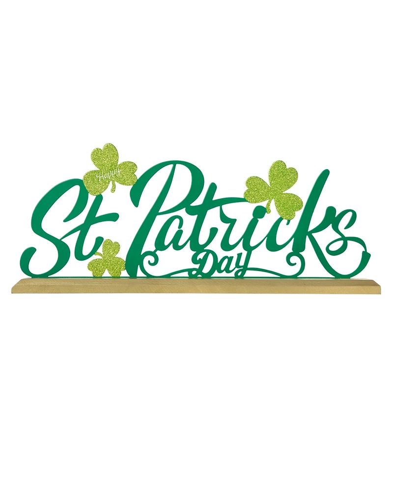 Glitzhome 16" L St. Patrick's Metal Table Decor
