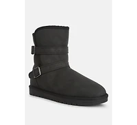 Womens basil buckle strap detail boots