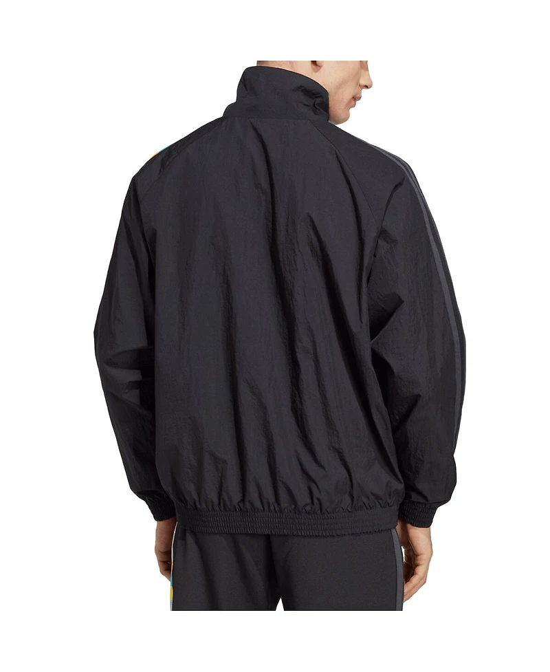 Men's adidas Black Peter Saville x Manchester United Half-Zip Pullover Jacket