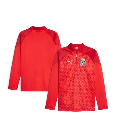 Men's Puma Red Chivas 2023/24 Quarter-Zip Fleece Top