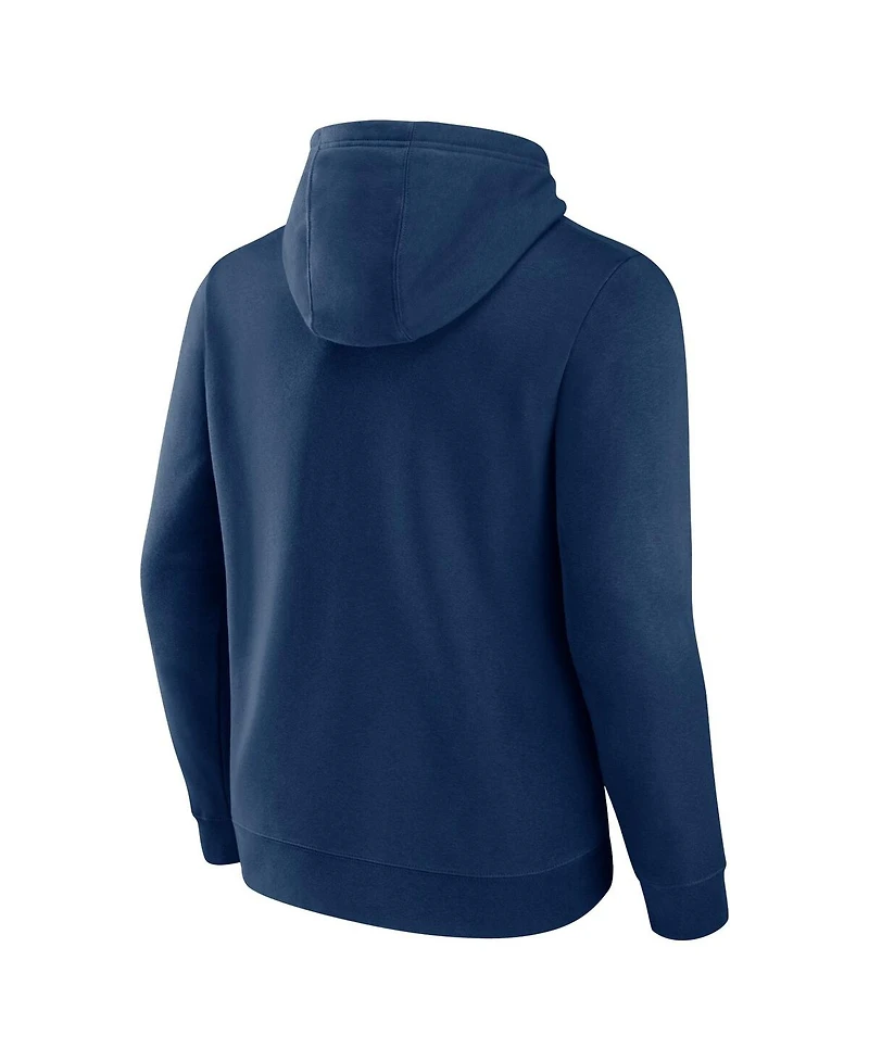 Men's Fanatics Navy Houston Texans Between the Pylons Pullover Hoodie