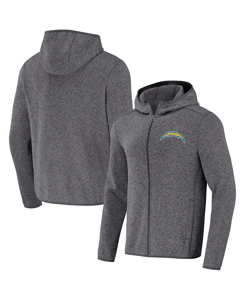 Men's Nfl x Darius Rucker Collection by Fanatics Gray Los Angeles Chargers Fleece Pullover Hoodie