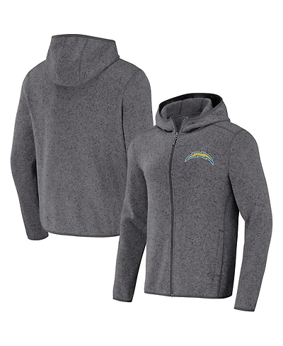 Men's Nfl x Darius Rucker Collection by Fanatics Gray Los Angeles Chargers Fleece Pullover Hoodie