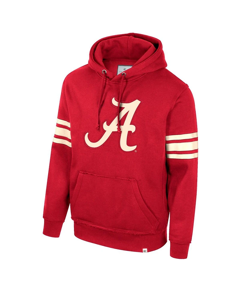 Men's Colosseum Crimson Alabama Tide Saluting Pullover Hoodie