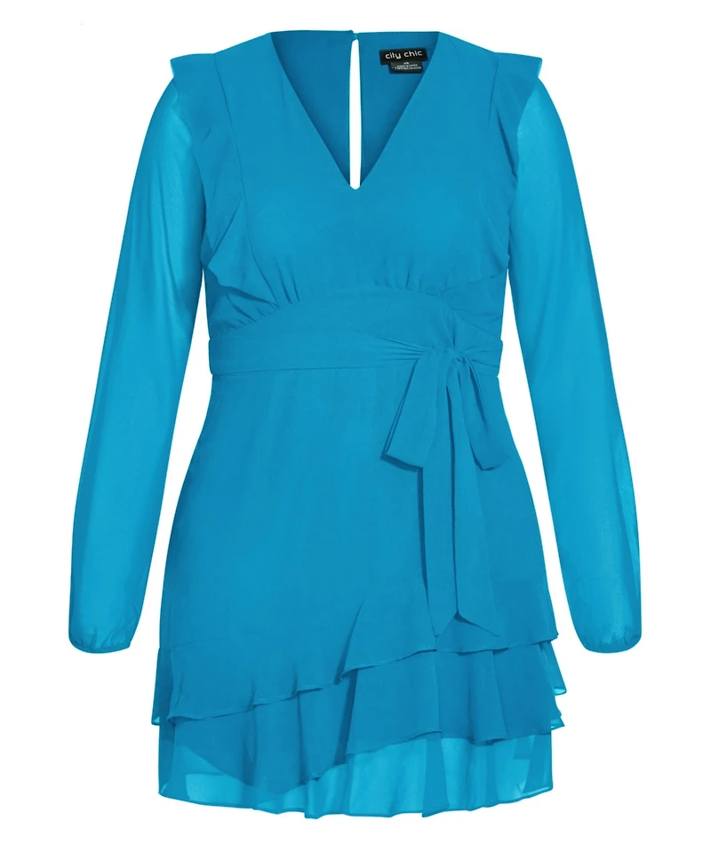 City Chic Plus Pretty Ruffle Dress