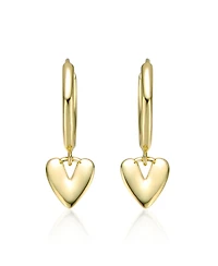 GiGiGirl Kids 14k Yellow Gold Plated Heart Dangling Earrings