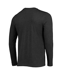 Men's Concepts Sport Purple, Heathered Charcoal Distressed Kansas State Wildcats Meter Long Sleeve T-shirt and Pants Sleep Set