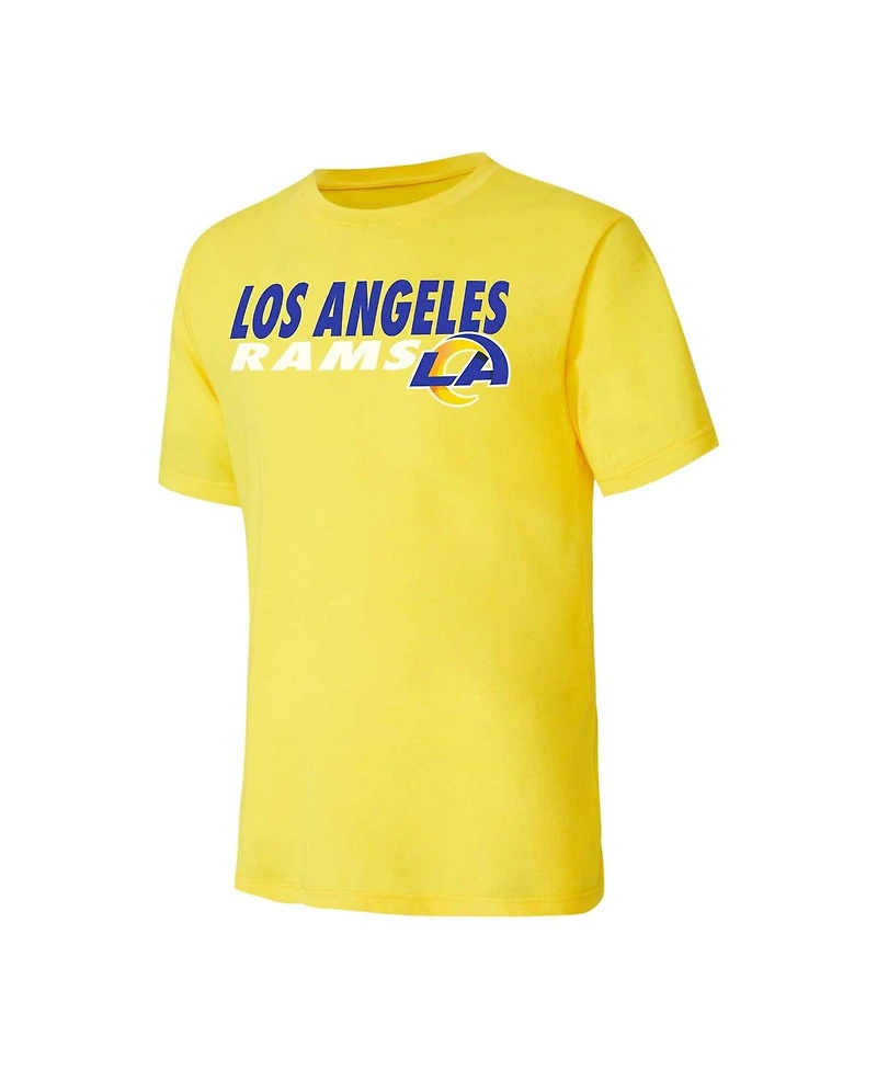 Men's Concepts Sport Royal, Gold Los Angeles Rams Meter T-shirt and Shorts Sleep Set