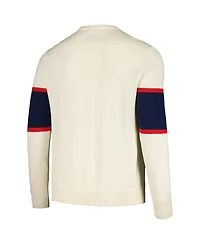 Men's American Needle Cream Pabst Blue Ribbon McCallister Pullover Sweater