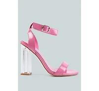 Poloma Clear Block Heel Party Sandals Women