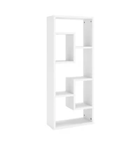 Wall Shelf White 14.2"x6.3"x35.4" Engineered Wood