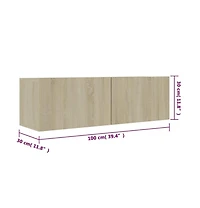 Tv Stand Sonoma Oak 39.4"x11.8"x11.8" Engineered Wood