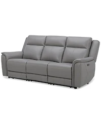 Addyson 88" 3-Pc. Leather Sofa with 3 Zero Gravity Recliners Power Headrests, Created for Macy's