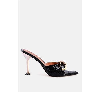 Womens Drippin Hot Croc Patent Faux Leather Sandals