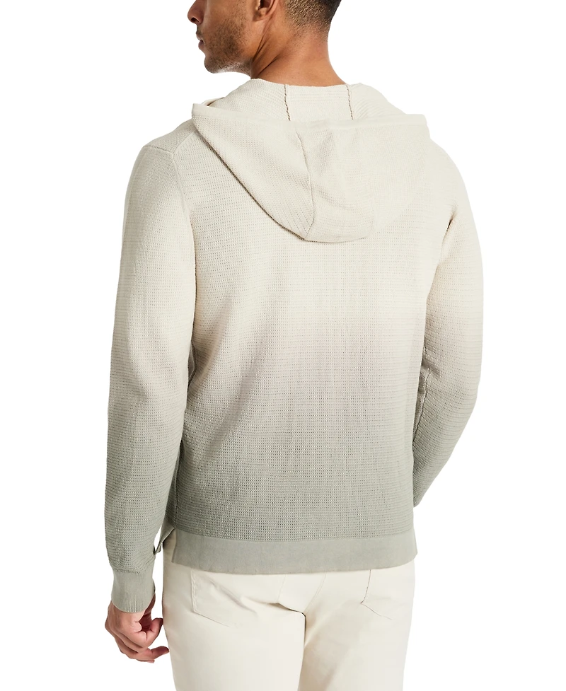 Kenneth Cole Men's 4-Way Stretch Die-Dyed Hooded Sweater