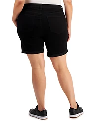 Celebrity Pink Trendy Plus Denim Bermuda Shorts