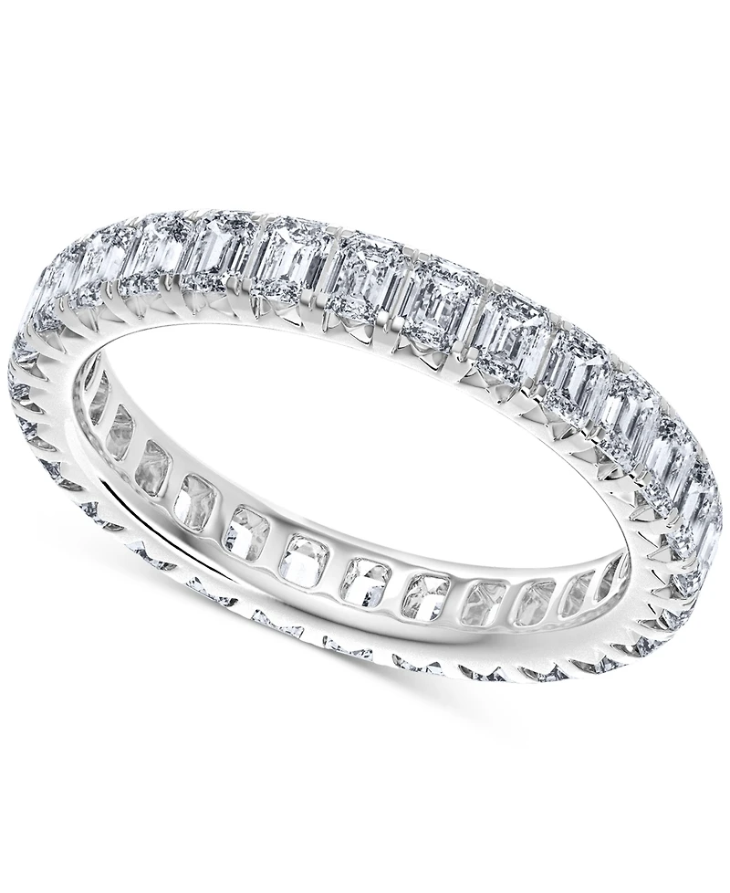 Diamond Emerald-Cut Eternity Band (2 ct. t.w.) 14k Gold (Also Platinum)