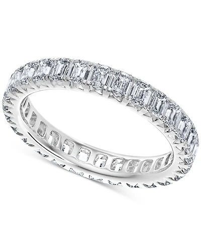 Diamond Emerald-Cut Eternity Band (2 ct. t.w.) 14k Gold (Also Platinum)