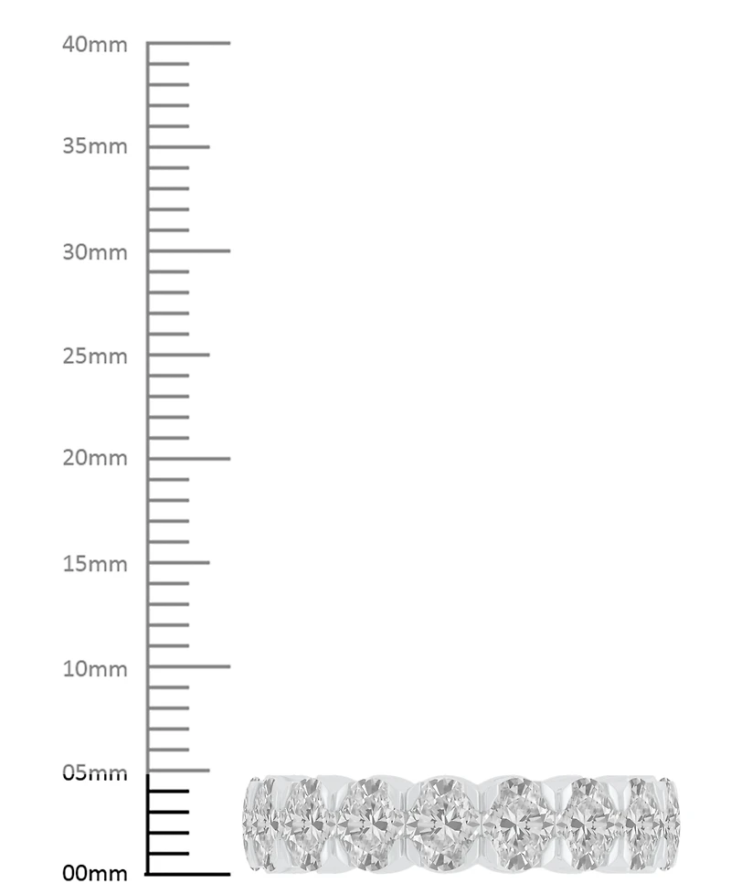 Diamond Oval-Cut Eternity Band (5 ct. t.w.) 14k Gold (Also Platinum)