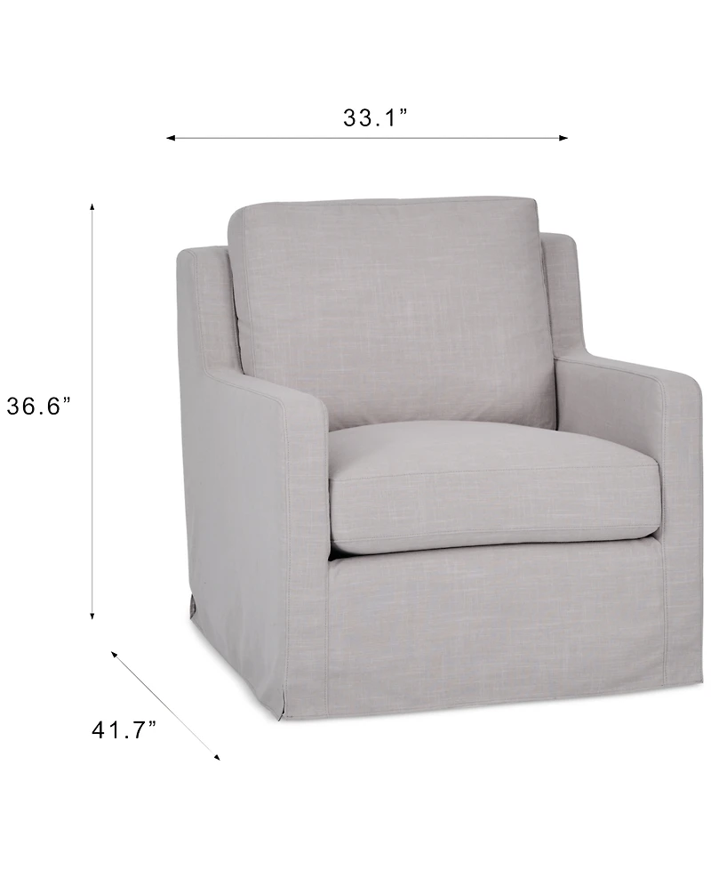 Keiffer 34" Fabric Swivel Glider, Created for Macy's
