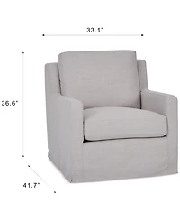 Keiffer 34" Fabric Swivel Glider, Created for Macy's