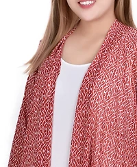 Ny Collection Plus Size 3/4 Sleeve Cardigan and Tank Top, 2 Piece Set