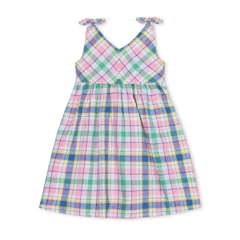 Hope & Henry Toddler Girls Sleeveless Bow Shoulder Swing Dress