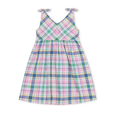 Hope & Henry Toddler Girls Sleeveless Bow Shoulder Swing Dress