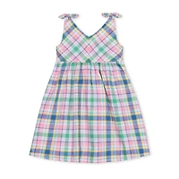 Hope & Henry Toddler Girls Sleeveless Bow Shoulder Swing Dress