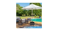 150 Pounds Patio Umbrella Base Stand Wheels Planter Outdoor