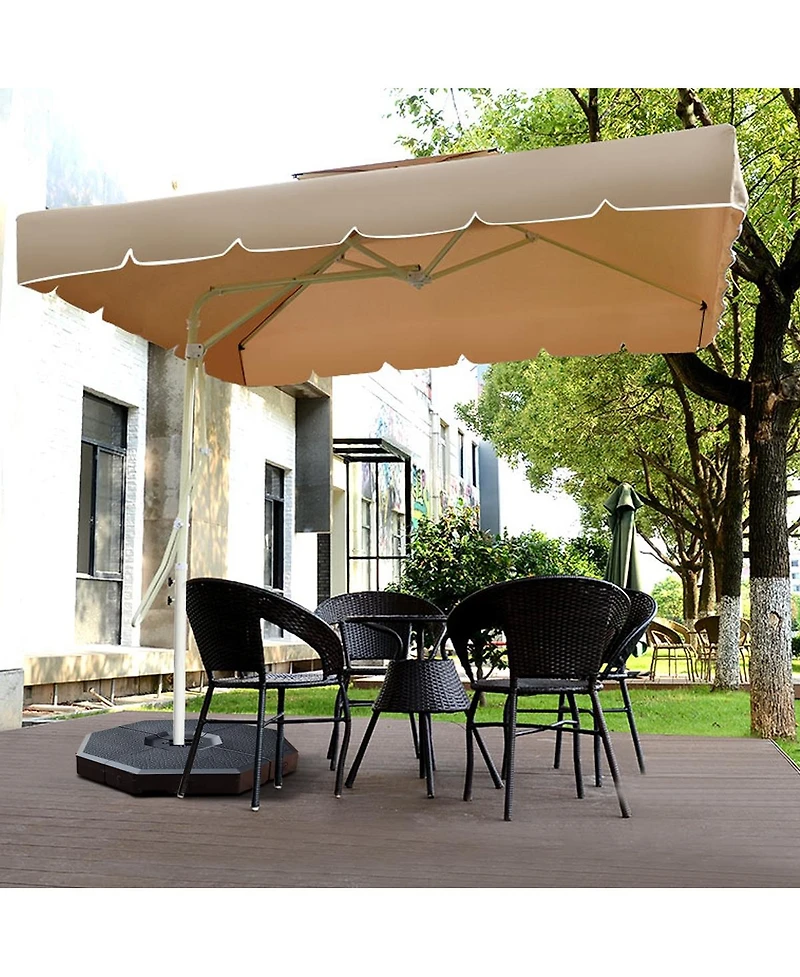 4 Pieces Patio Cantilever Offset Umbrella Weights Base Plate Set