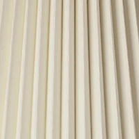 Springcrest Ivory Linen Knife Pleat Medium Lamp Shade 9" Top x 14.5" Bottom x 10" High (Spider) Replacement with Harp and Finial