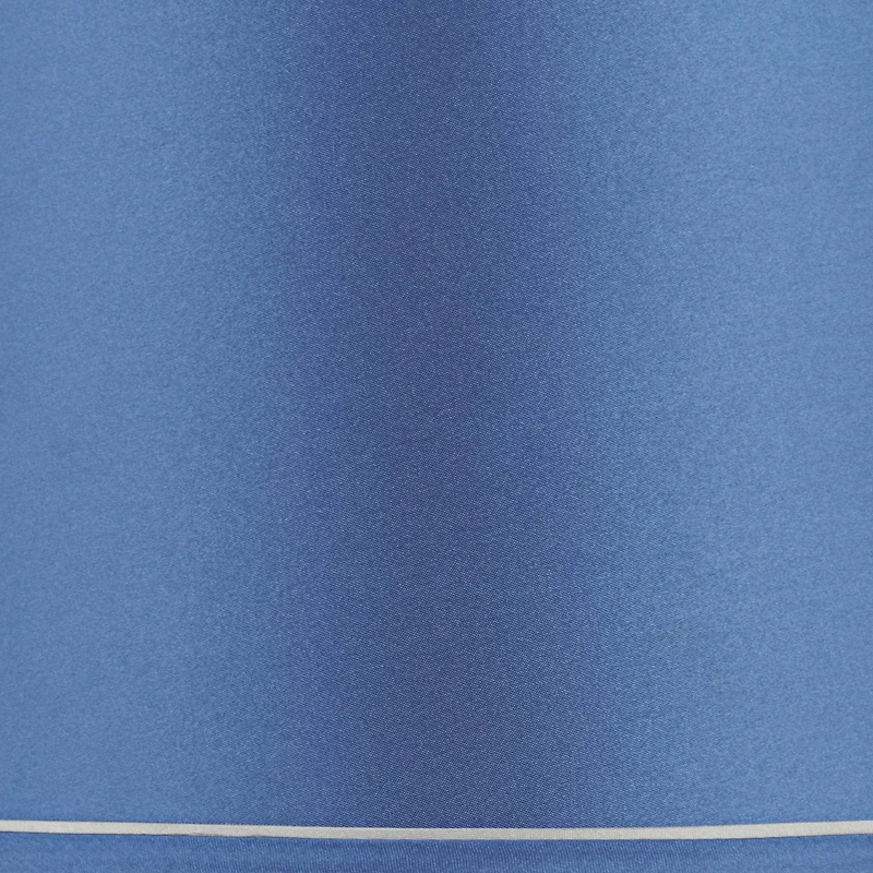 Springcrest Drum Lamp Shade Sydnee Satin Blue Medium 14" Top x 16" Bottom x 11" High Spider with Replacement Harp and Finial Fitting