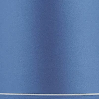 Springcrest Drum Lamp Shade Sydnee Satin Blue Medium 14" Top x 16" Bottom x 11" High Spider with Replacement Harp and Finial Fitting