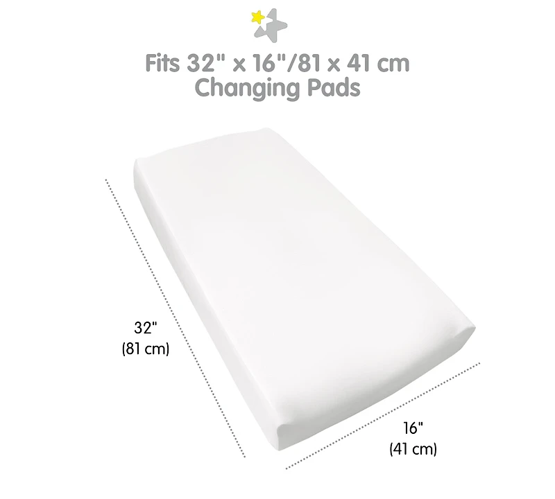 BreathableBaby Waterproof Cover, For 32" x 16" Changing Pad (2-Pack))
