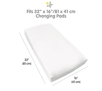 BreathableBaby Waterproof Cover, For 32" x 16" Changing Pad (2-Pack))