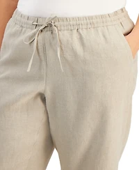 Charter Club Plus 100% Linen Pants, Exclusively at Macy's
