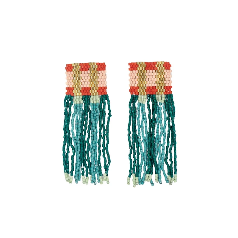 Ink + Alloy Ava Beaded Fringe Earrings
