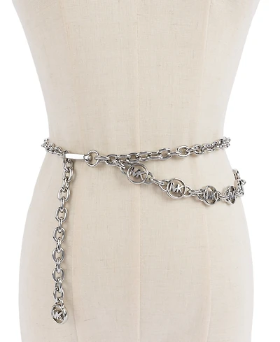 Michael Michael Kors Women's Logo Charm Chain Belt