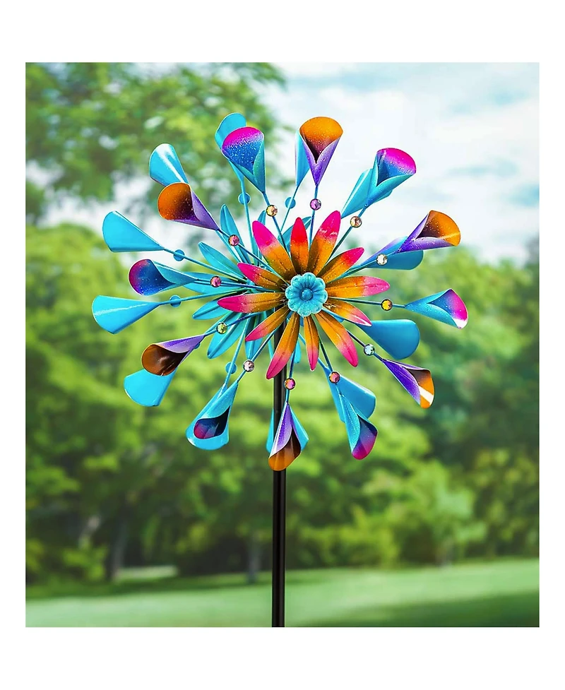 Colorful Calla Lily Metal Wind Spinner