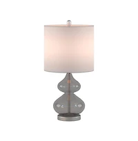 Home Outfitters Gray Table Lamp Set of 2, Great for Bedroom, Living Room, Casual