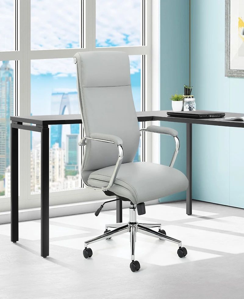 Office Star 48" Fabric, Chrome High Back Manager's Chair