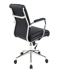 Office Star 41.25" Fabric, Chrome Mid Back Manager's Chair