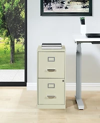 Office Star 23.5" 2 Drawer Locking Metal File Cabinet