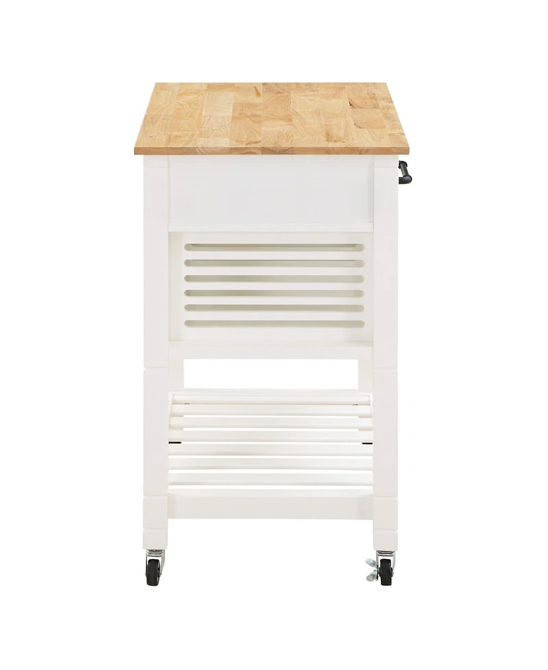 Office Star 34.25" Wood Stafford Kitchen Cart