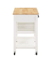 Office Star 34.25" Wood Stafford Kitchen Cart
